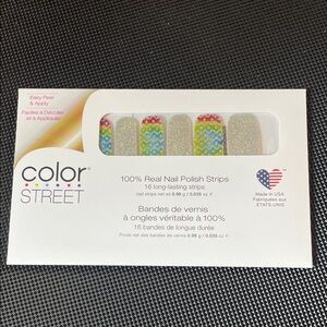 Color Street Vibrant Nail Strips - Silver and Multicolor